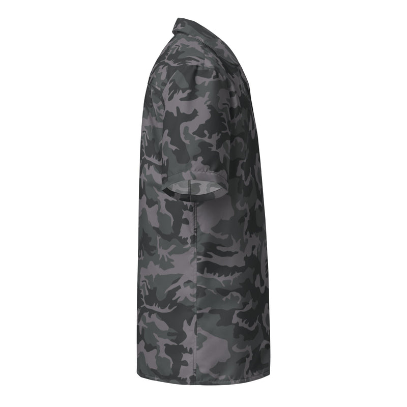 ERDL Black Urban CAMO Unisex Short-Sleeve Button Shirt - Button-Up