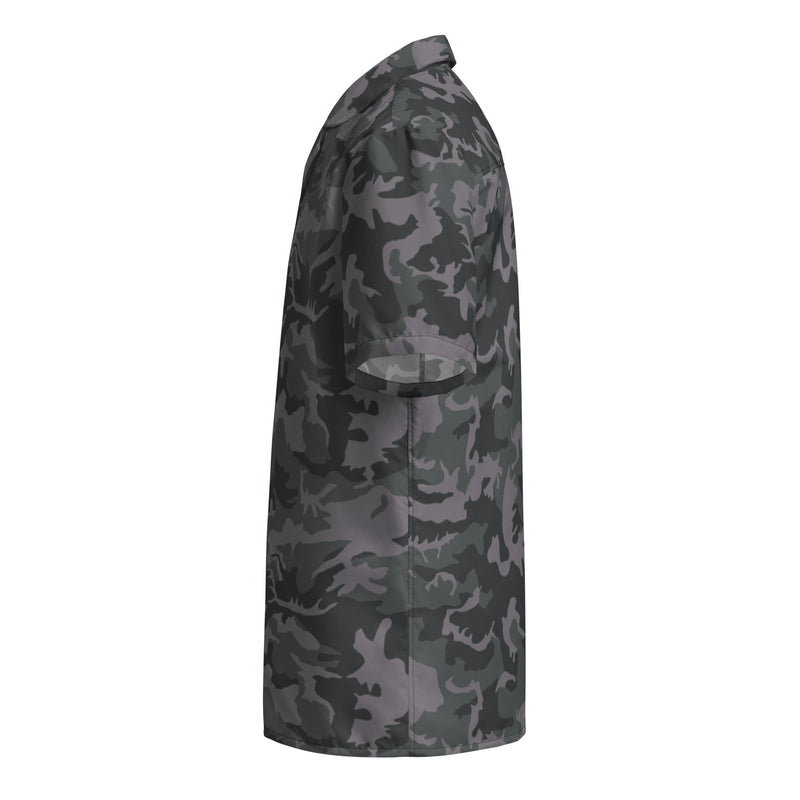ERDL Black Urban CAMO Unisex Short-Sleeve Button Shirt - Button-Up