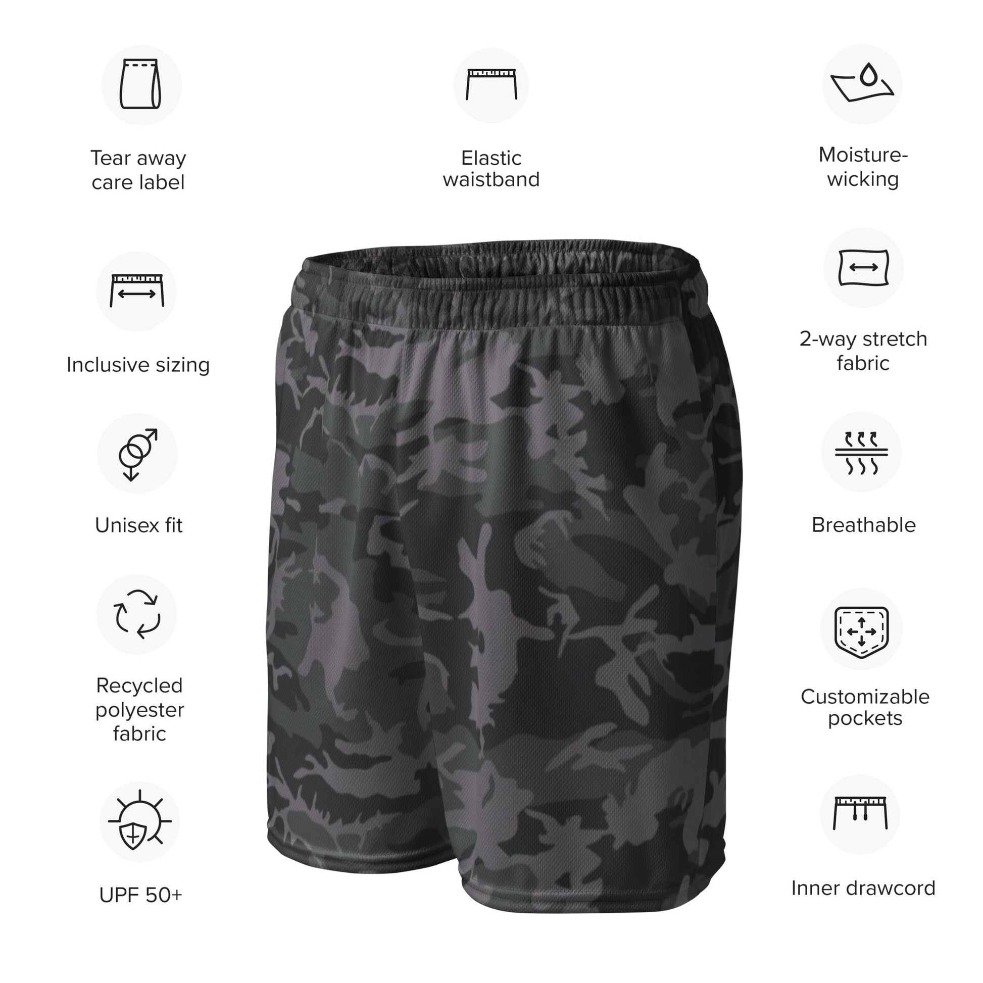 ERDL Black Urban CAMO Unisex mesh shorts - Mesh Shorts