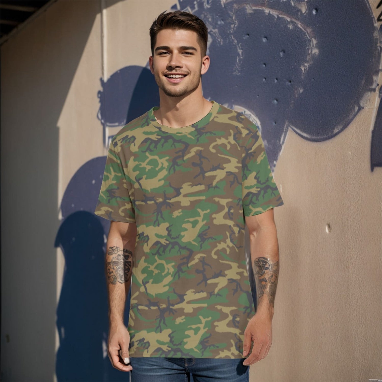 ERDL Highland CAMO Mens 100% Cotton T-Shirt - XS / White - T-Shirts