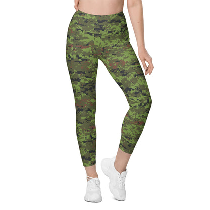 Estonian Digital Combat Uniform (ESTDCU) CAMO Leggings with pockets - Womens With Pockets