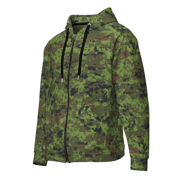 Estonian Digital Combat Uniform (ESTDCU) CAMO Unisex zip hoodie - 2XS - Unisex Zip Hoodie
