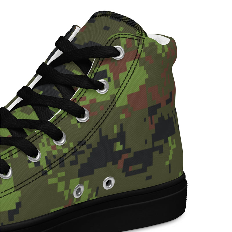 Digital Baltic Woodland CAMO Mens High-Top Canvas Shoes