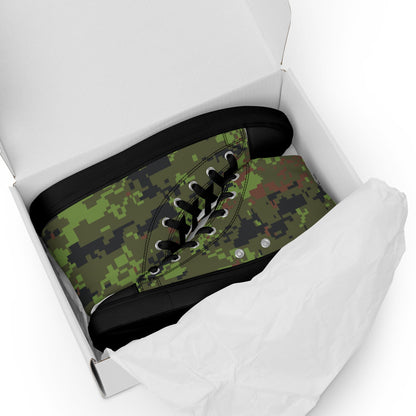 Estonian Digital CAMO Mens high top canvas shoes - High Top Canvas Shoes