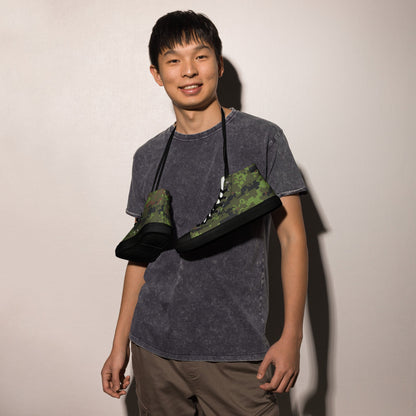 Estonian Digital CAMO Mens high top canvas shoes - High Top Canvas Shoes