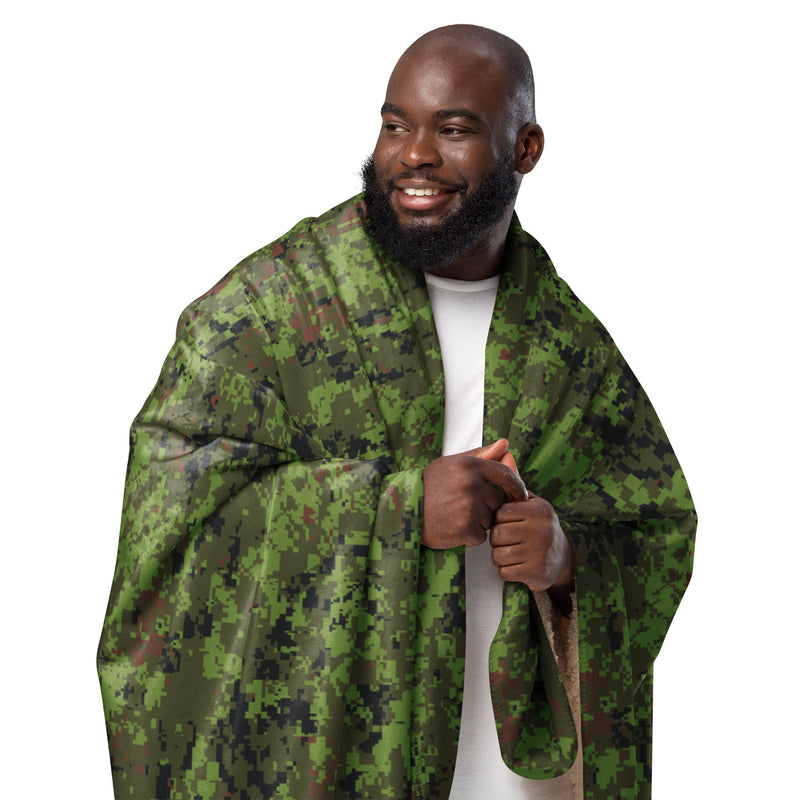 Digital Baltic Woodland CAMO Sherpa Blanket