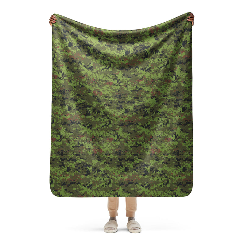 Digital Baltic Woodland CAMO Sherpa Blanket - 50″×60″