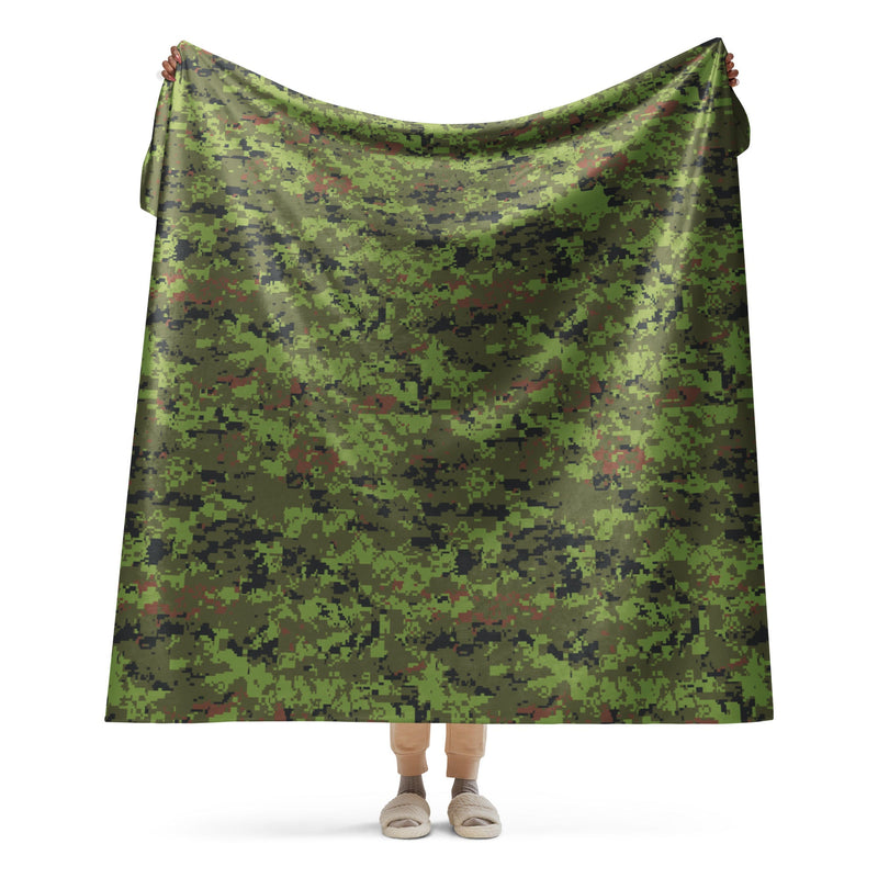 Digital Baltic Woodland CAMO Sherpa Blanket - 60″×80″