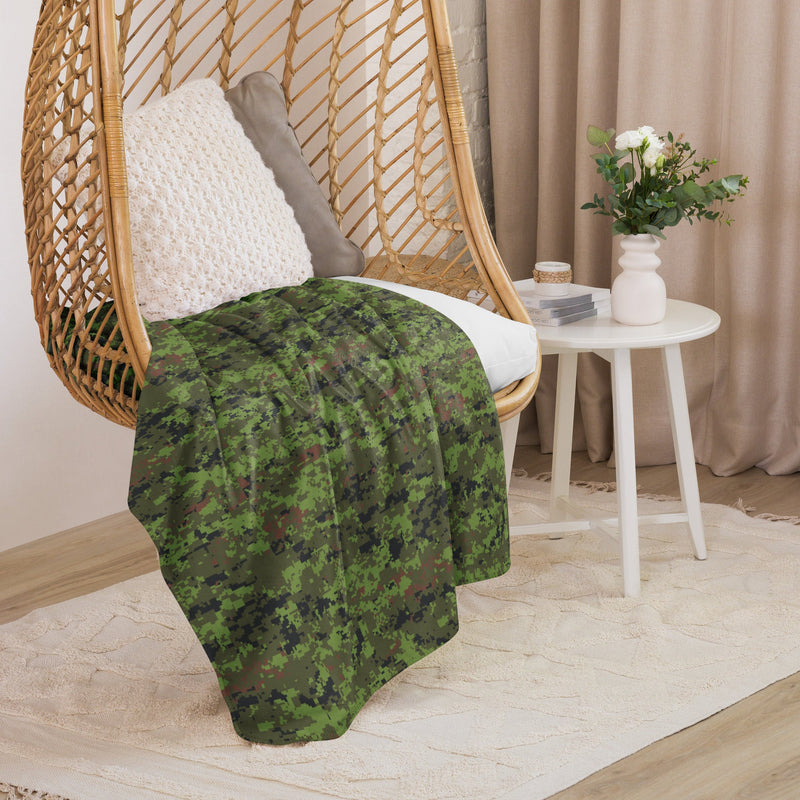 Digital Baltic Woodland CAMO Sherpa Blanket