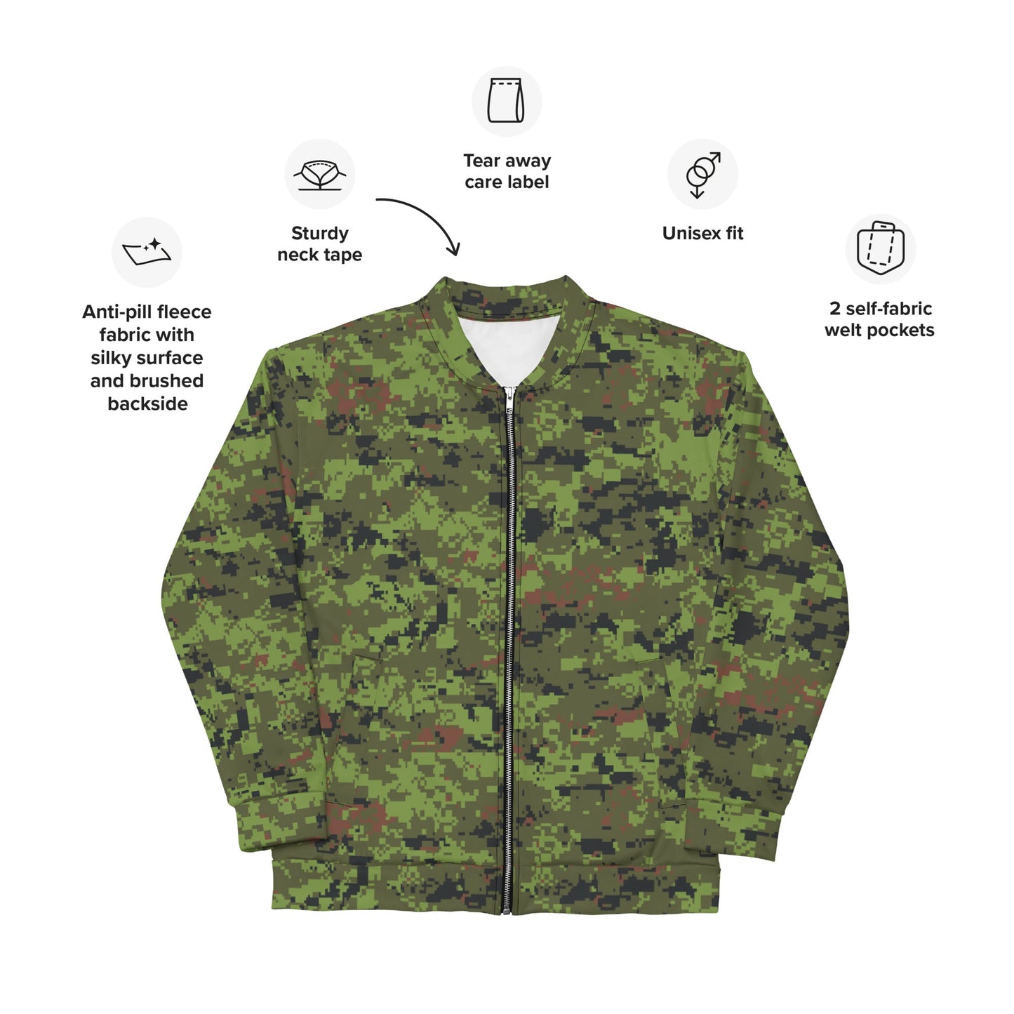 Estonian Digital CAMO Unisex Bomber Jacket - Jackets