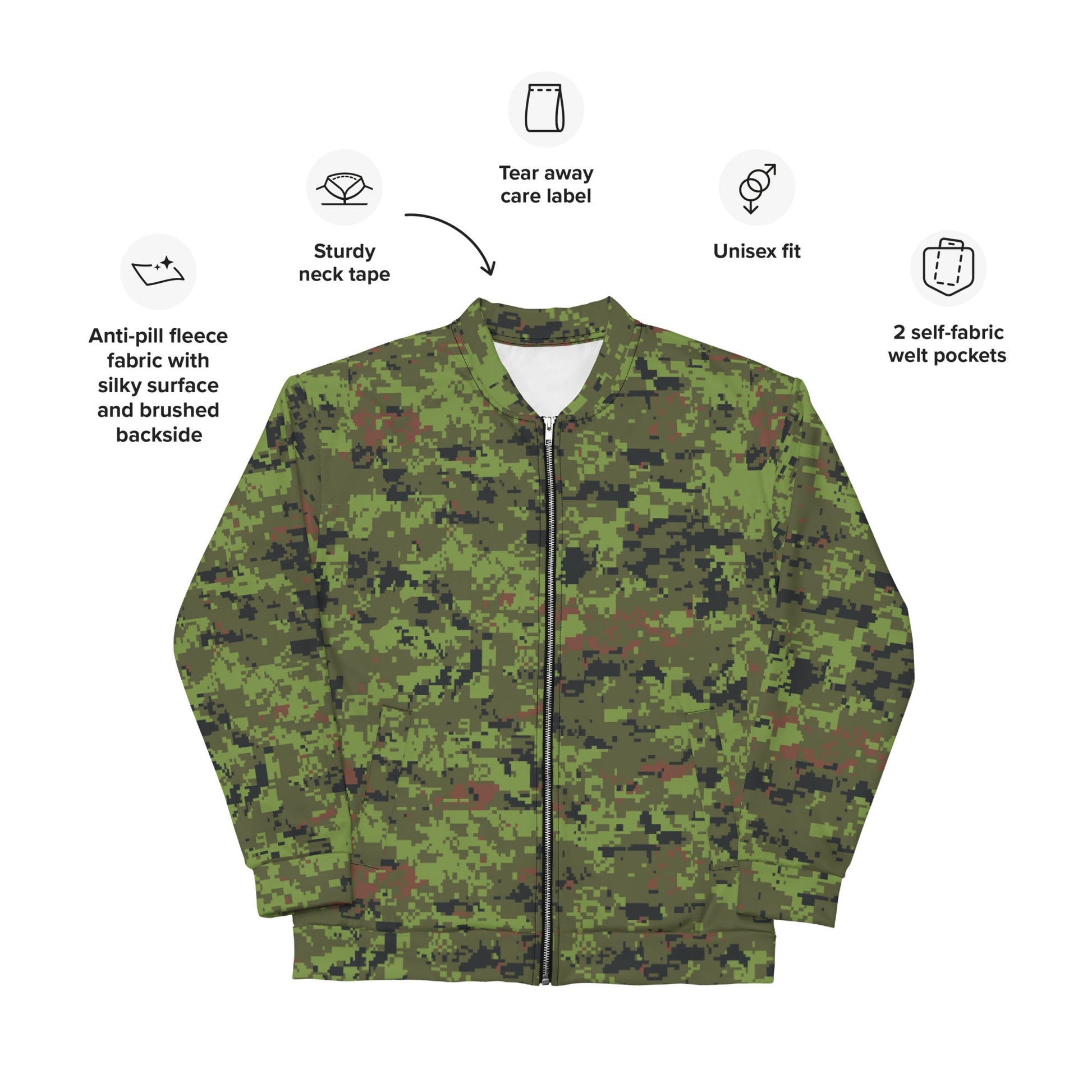 Estonian Digital CAMO Unisex Bomber Jacket - Jackets