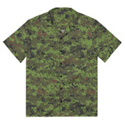Digital Baltic Woodland CAMO Unisex Short-Sleeve Button Shirt - 2XS - Button-Up