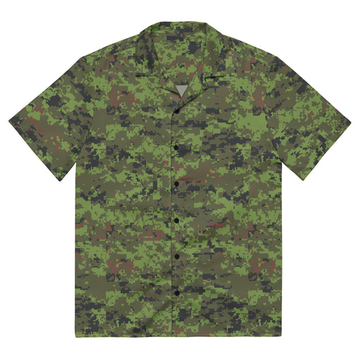 Digital Baltic Woodland CAMO Unisex Short-Sleeve Button Shirt - 2XS - Button-Up