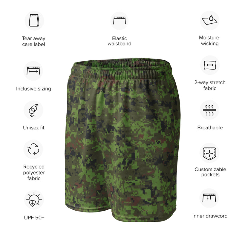 Digital Baltic Woodland CAMO Unisex Mesh Shorts