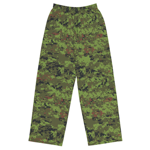 Digital Baltic Woodland CAMO Unisex Wide-Leg Leisure Pants - 2XS