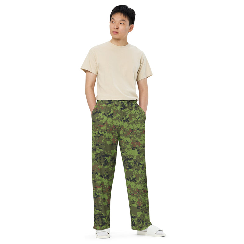 Digital Baltic Woodland CAMO Unisex Wide-Leg Leisure Pants - Pant