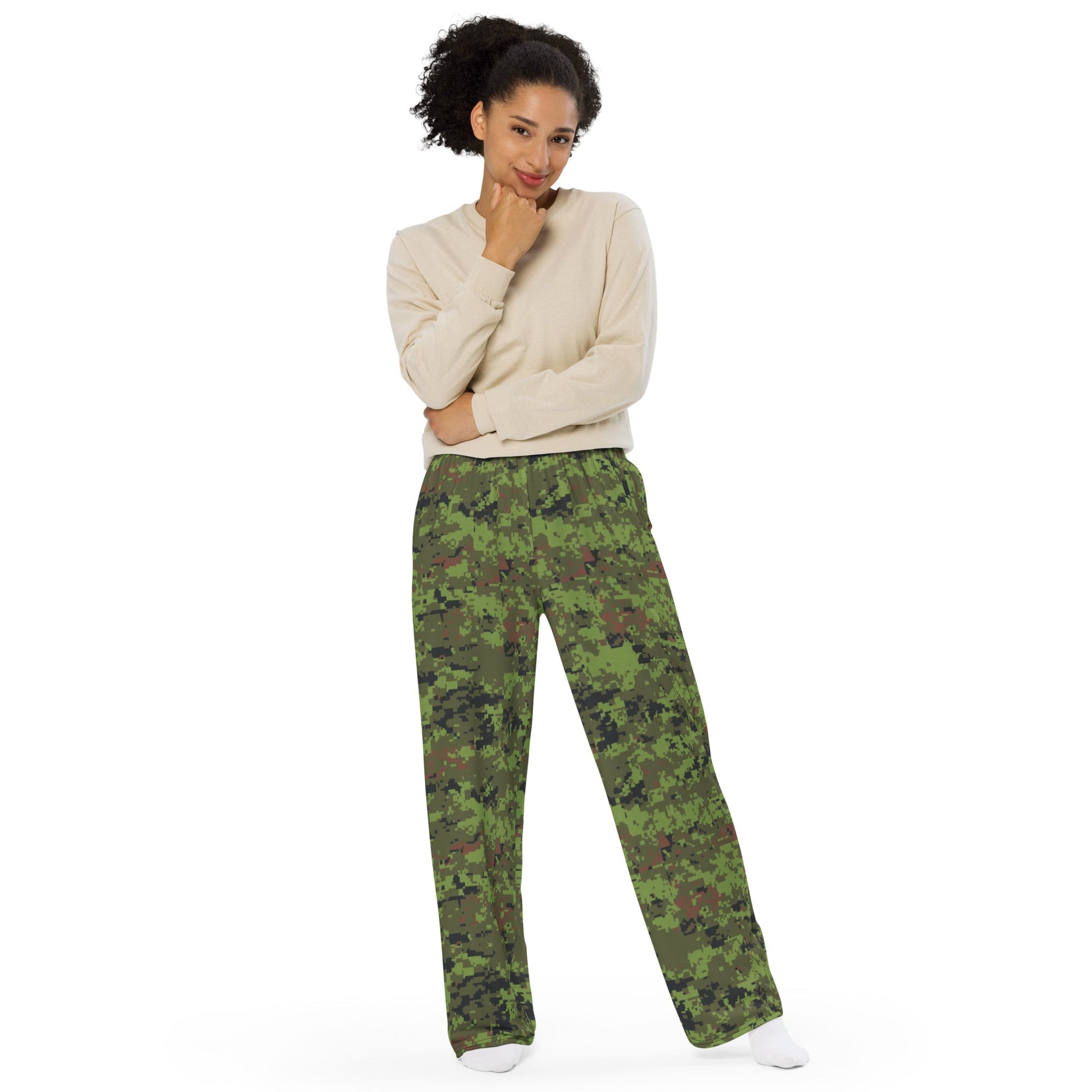 Estonian Digital CAMO unisex wide-leg pants - Wide-leg Pants