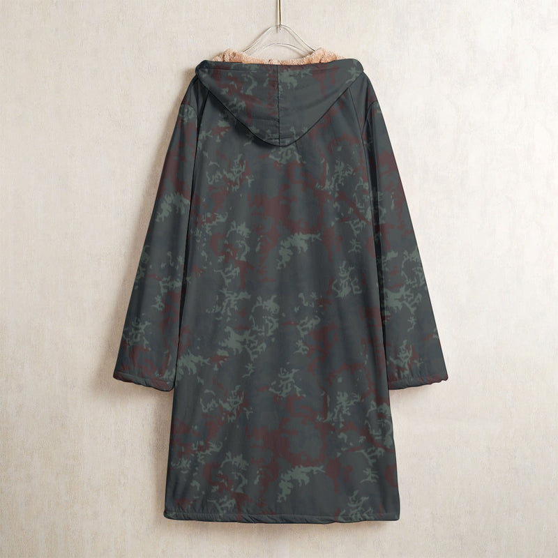 Expeditionary Assault Shadow CAMO Men’s Horn Button Long Fleece Coat - Jacket