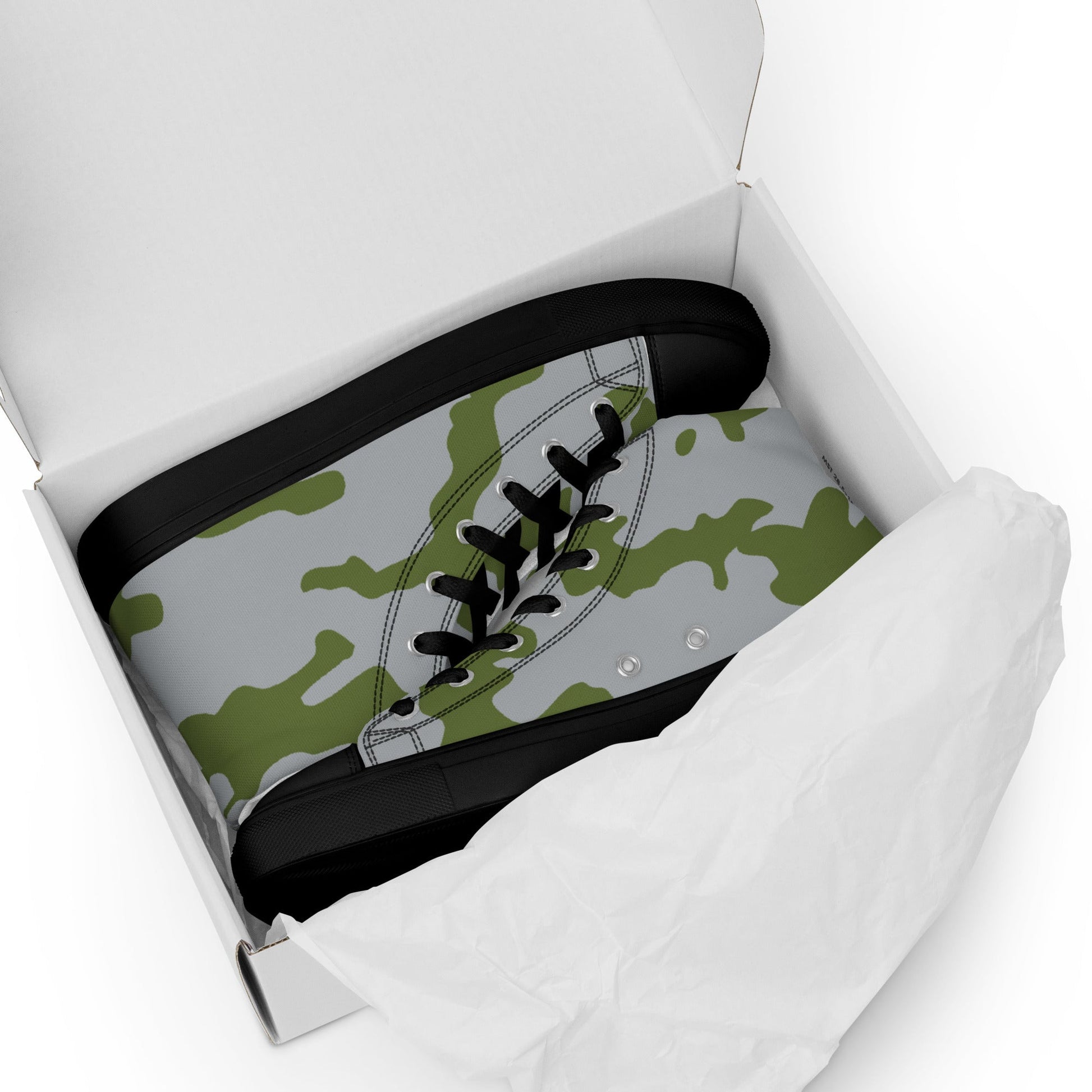 Fallout 3 Operation Anchorage Snow CAMO Mens high top canvas shoes - High Top Canvas Shoes