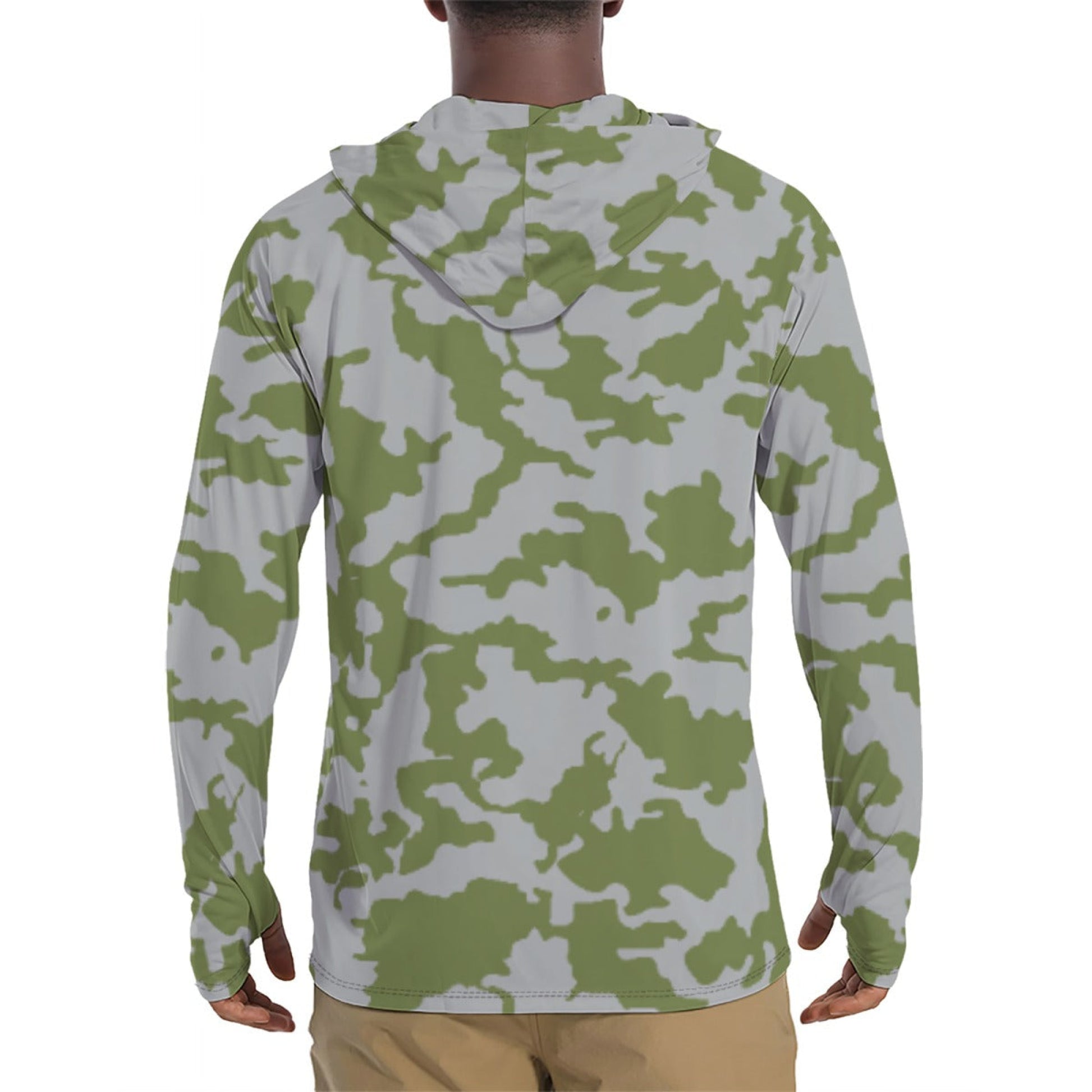 Fallout 3 Operation Anchorage Snow CAMO Mens Sunscreen Sports Hoodie With Thumb Holes - Hoodies