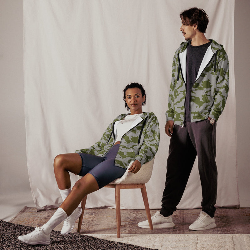Frozen Front CAMO Unisex Zip Hoodie