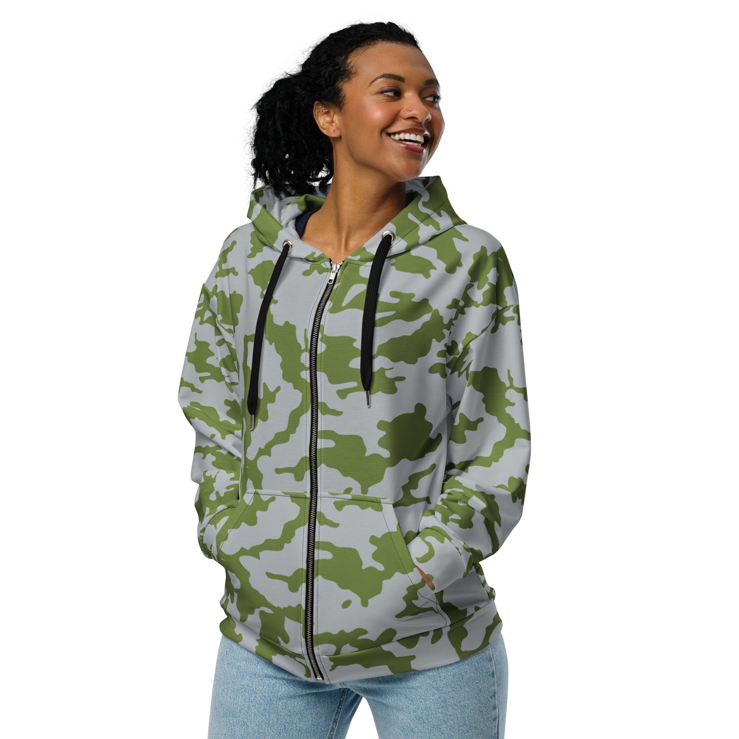 Fallout 3 Operation Anchorage Snow CAMO Unisex Zip Hoodie