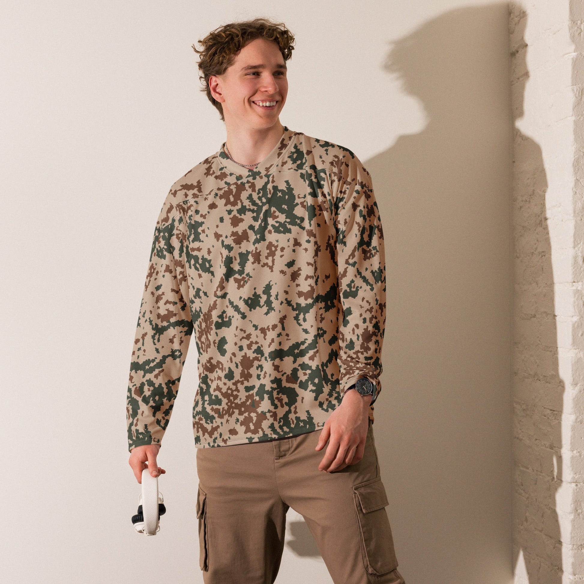 Finnish Hellepuku Desert CAMO hockey fan jersey Hockey Jerseys