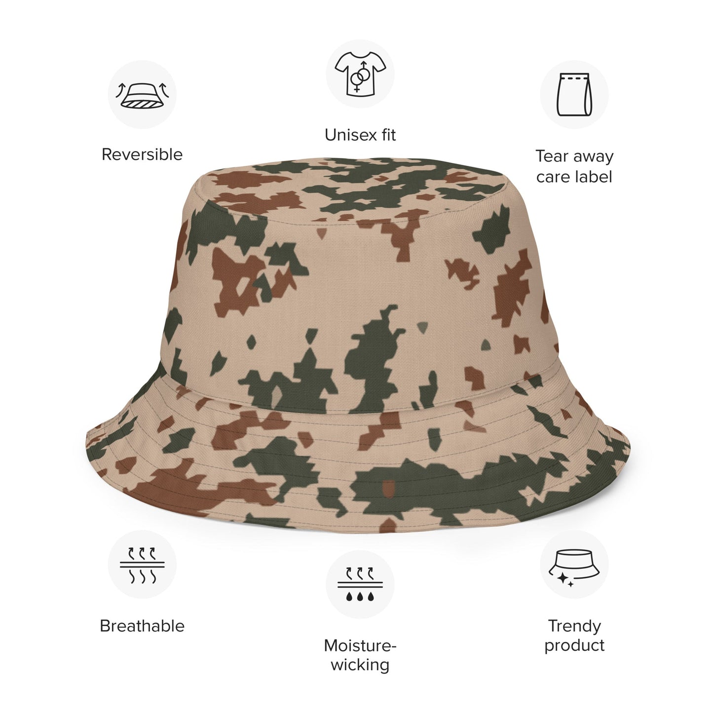 Finnish Hellepuku Desert CAMO Reversible bucket hat Bucket Hats