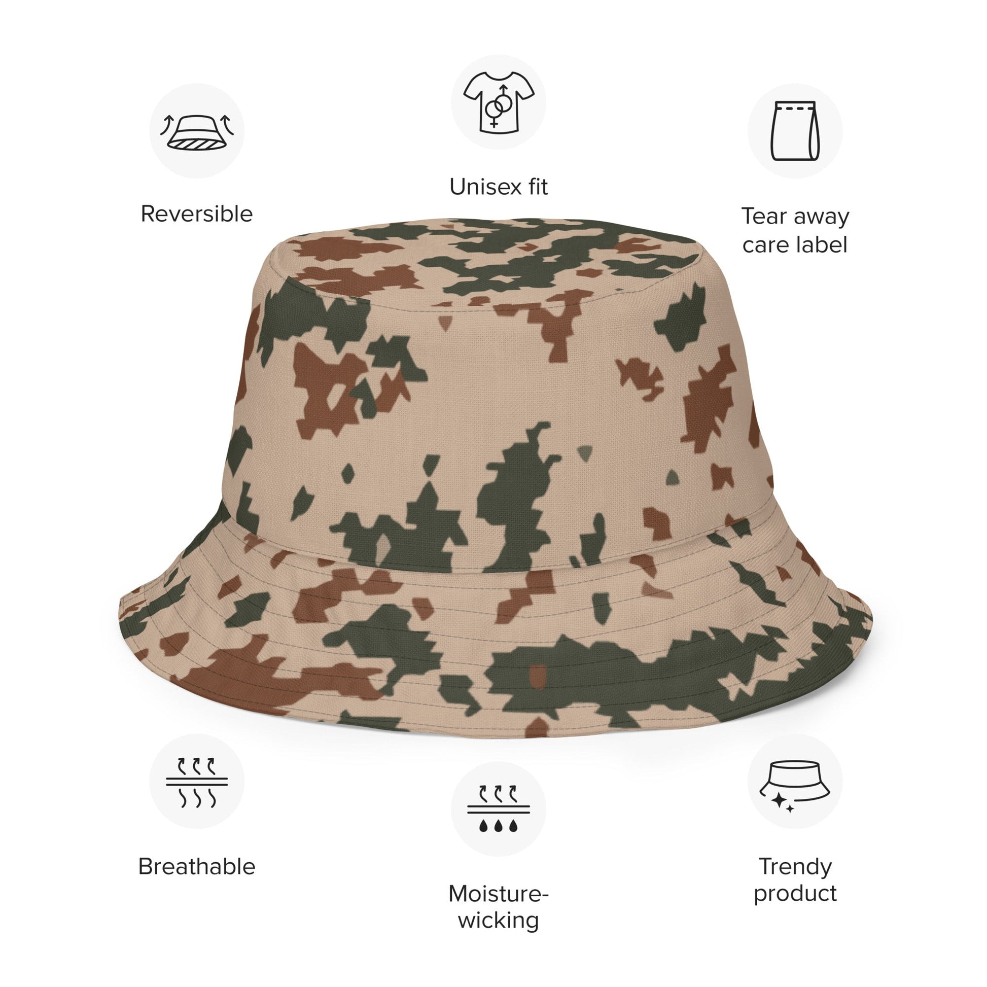 Finnish Hellepuku Desert CAMO Reversible bucket hat Bucket Hats