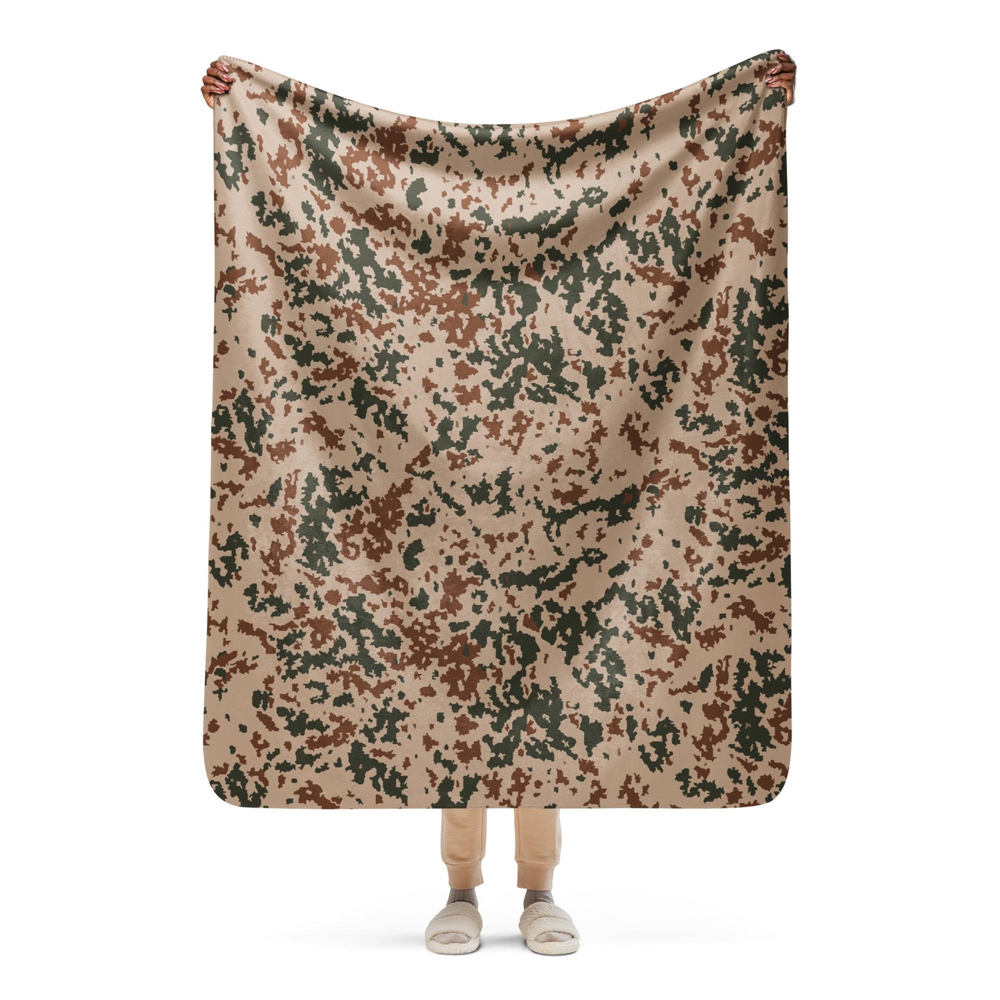 Finnish Hellepuku Desert CAMO Sherpa blanket - 50″×60″ - Blanket