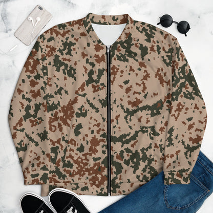 Finnish Hellepuku Desert CAMO Unisex Bomber Jacket - XS - Jackets