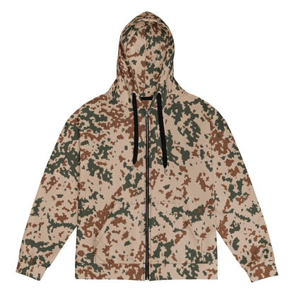 Finnish Hellepuku Desert CAMO Unisex Zip Hoodie - 2XS