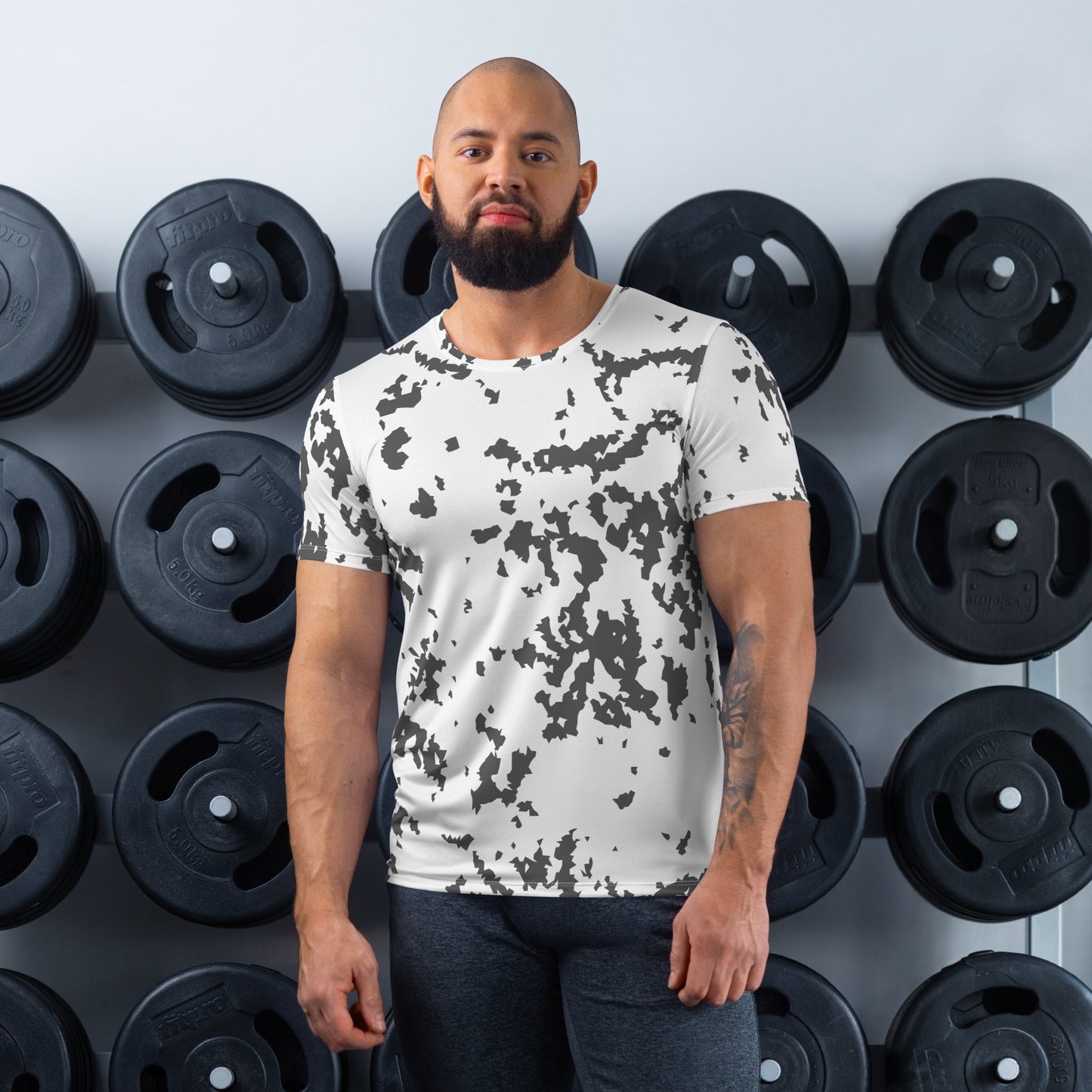 Finnish Lumikuvio Snow CAMO Mens Athletic T-shirt - XS - T-Shirts