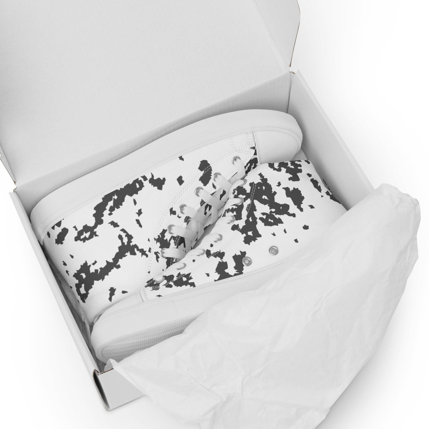 Finnish Lumikuvio Snow CAMO Mens high top canvas shoes - High Top Canvas Shoes