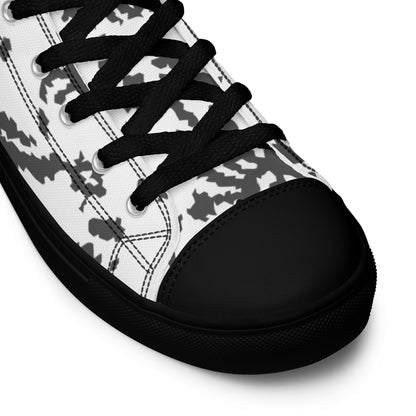 Finnish Lumikuvio Snow CAMO Mens high top canvas shoes - High Top Canvas Shoes