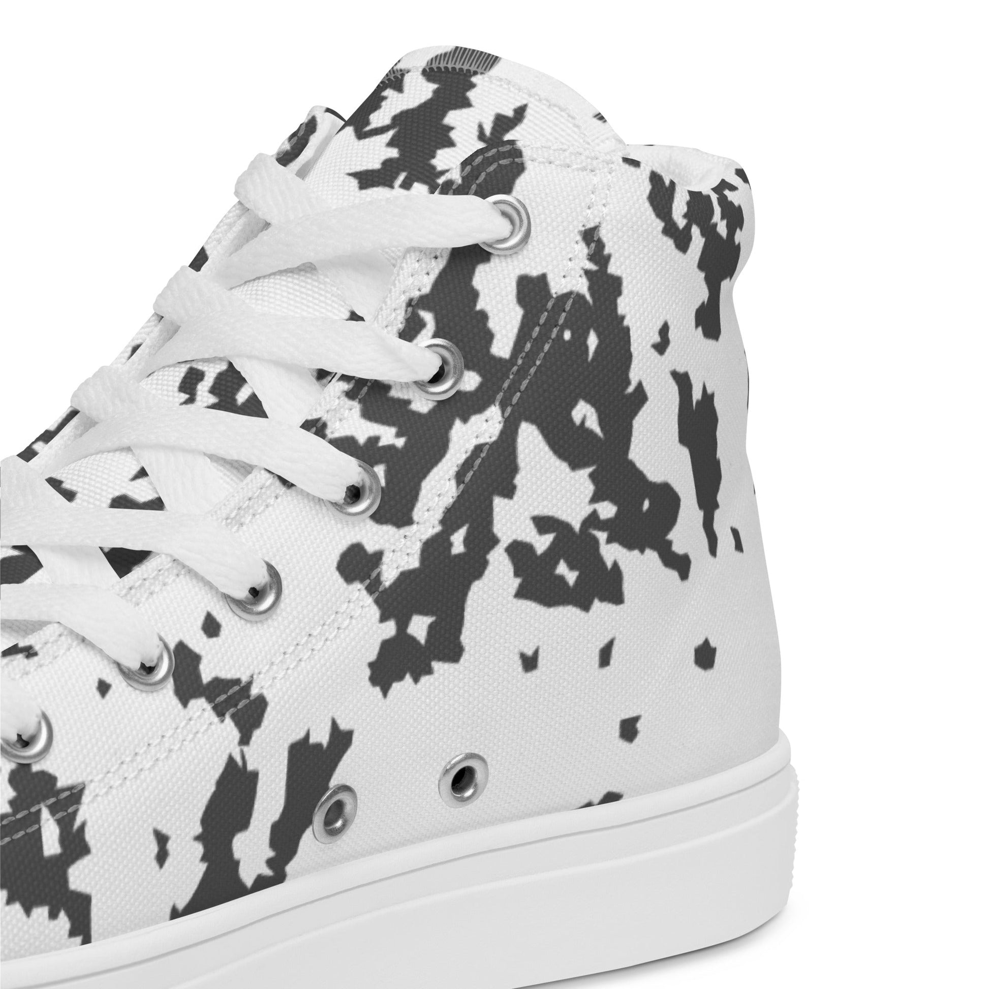 Finnish Lumikuvio Snow CAMO Mens high top canvas shoes - High Top Canvas Shoes