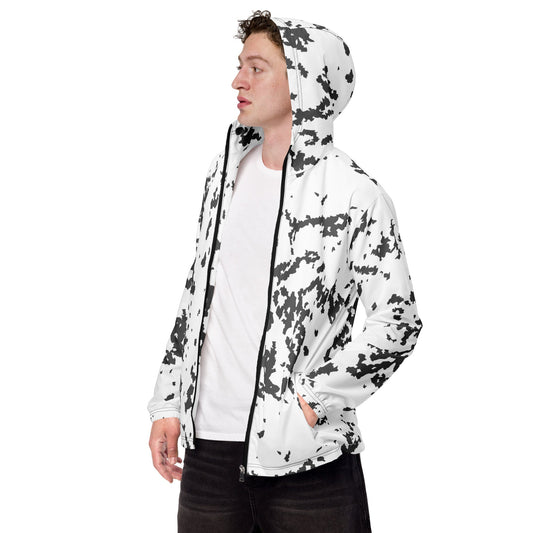 Finnish Lumikuvio Snow CAMO Mens windbreaker - Black / S - Windbreakers