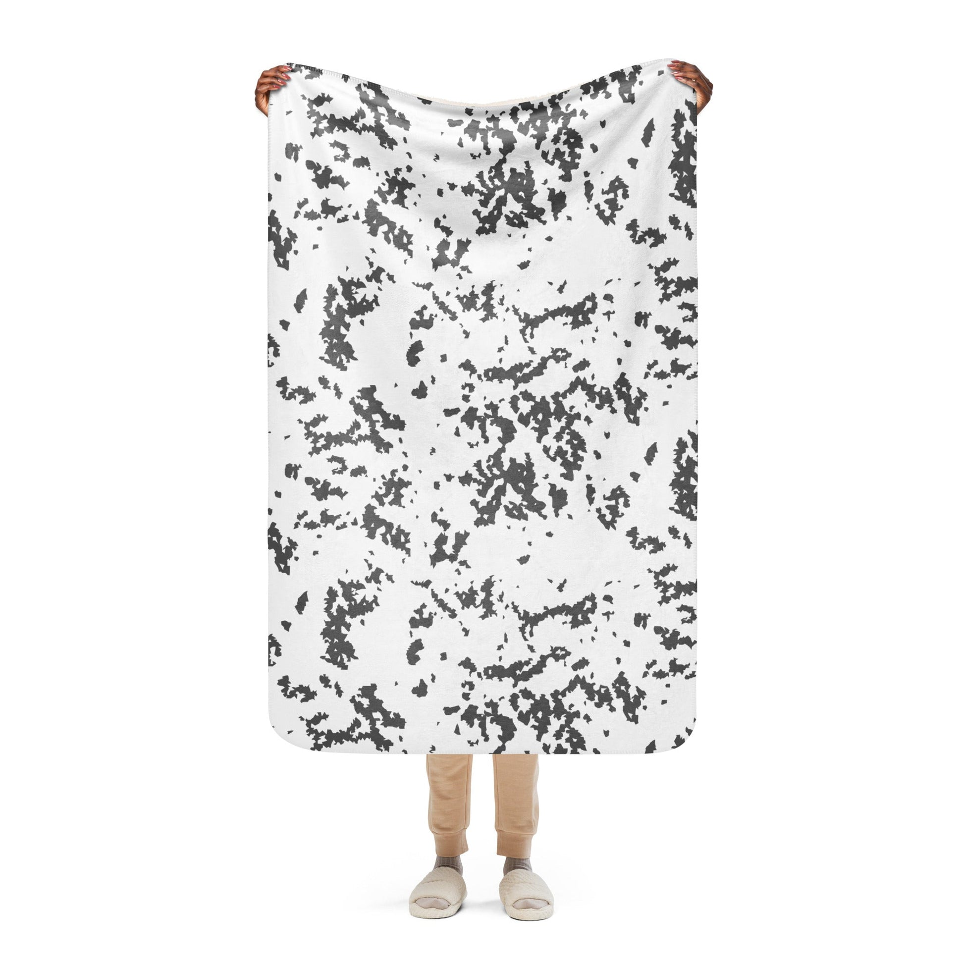 Finnish Lumikuvio Snow CAMO Sherpa blanket - 37″×57″ - Blankets