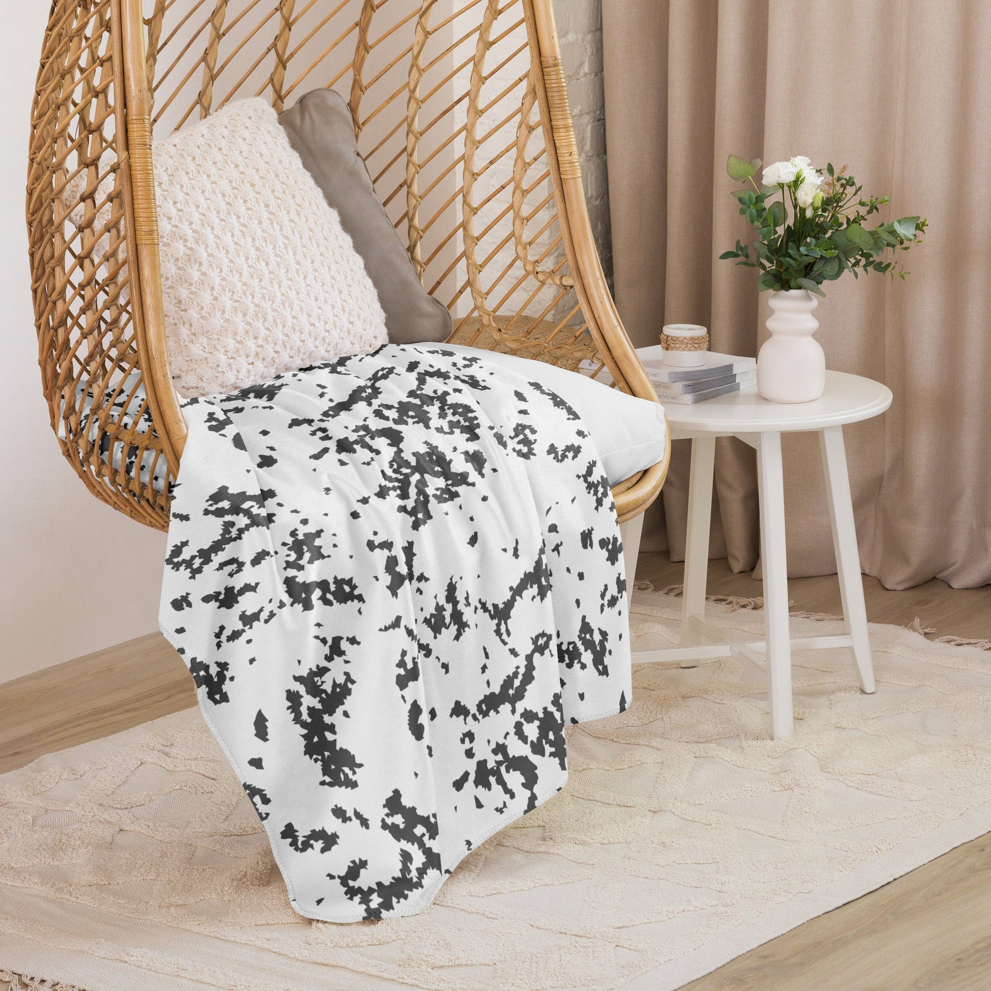 Finnish Lumikuvio Snow CAMO Sherpa blanket - Blankets