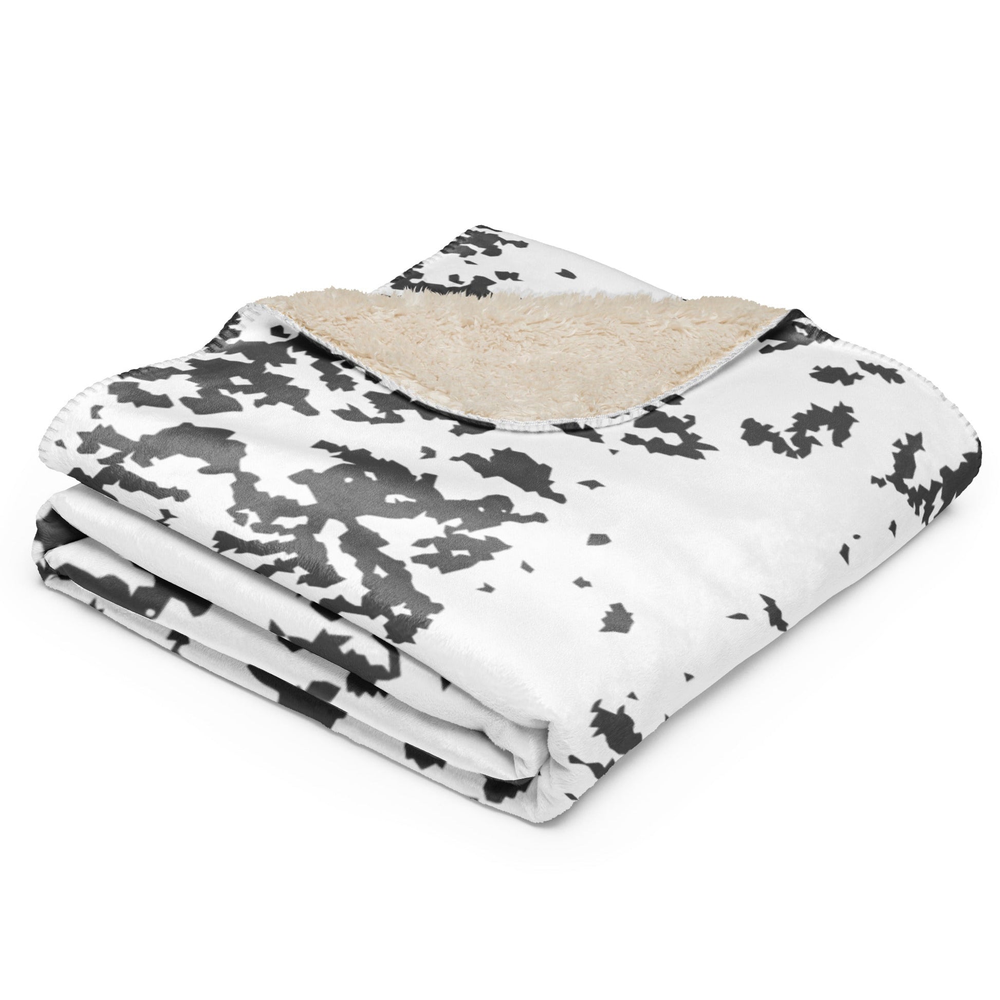 Finnish Lumikuvio Snow CAMO Sherpa blanket - Blankets