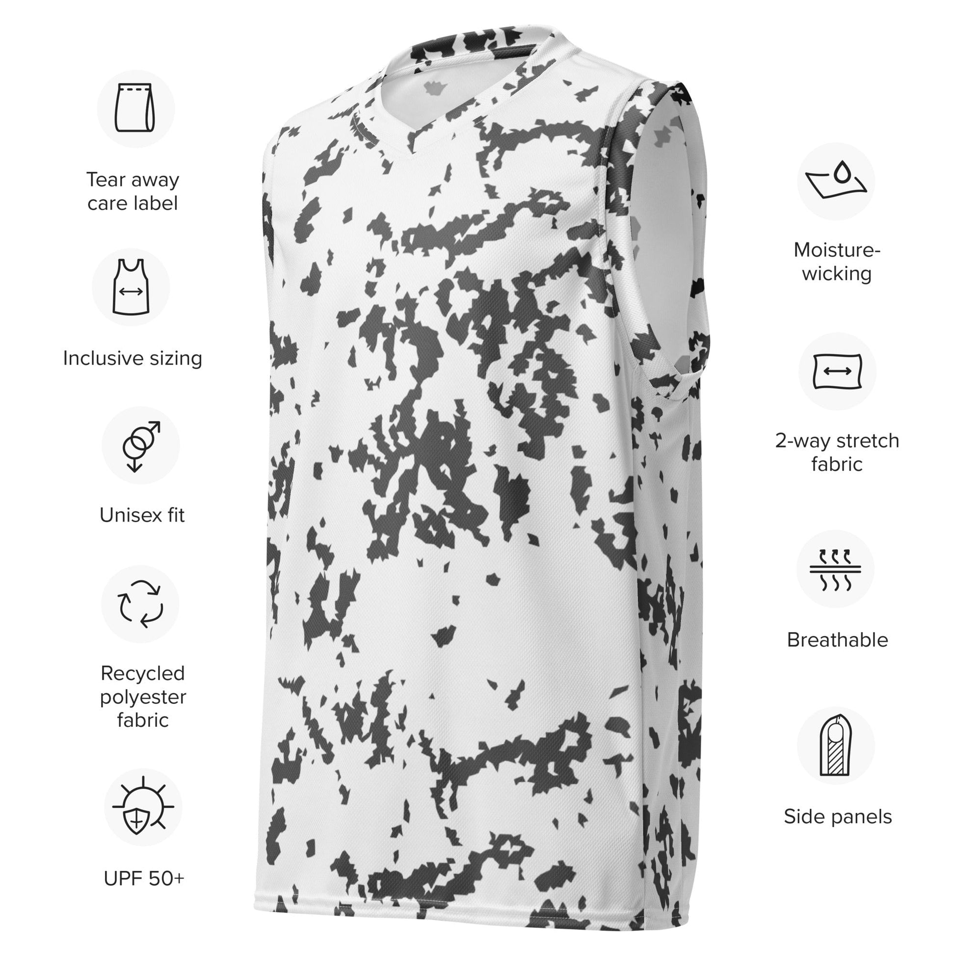 Finnish Lumikuvio Snow CAMO unisex basketball jersey Basketball Jerseys