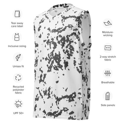 Finnish Lumikuvio Snow CAMO unisex basketball jersey Basketball Jerseys