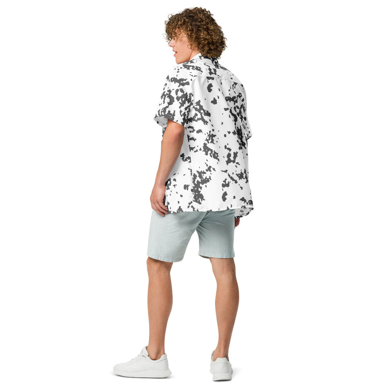 Lumikuvio Snow CAMO Unisex Short-Sleeve Button Shirt - Button-Up
