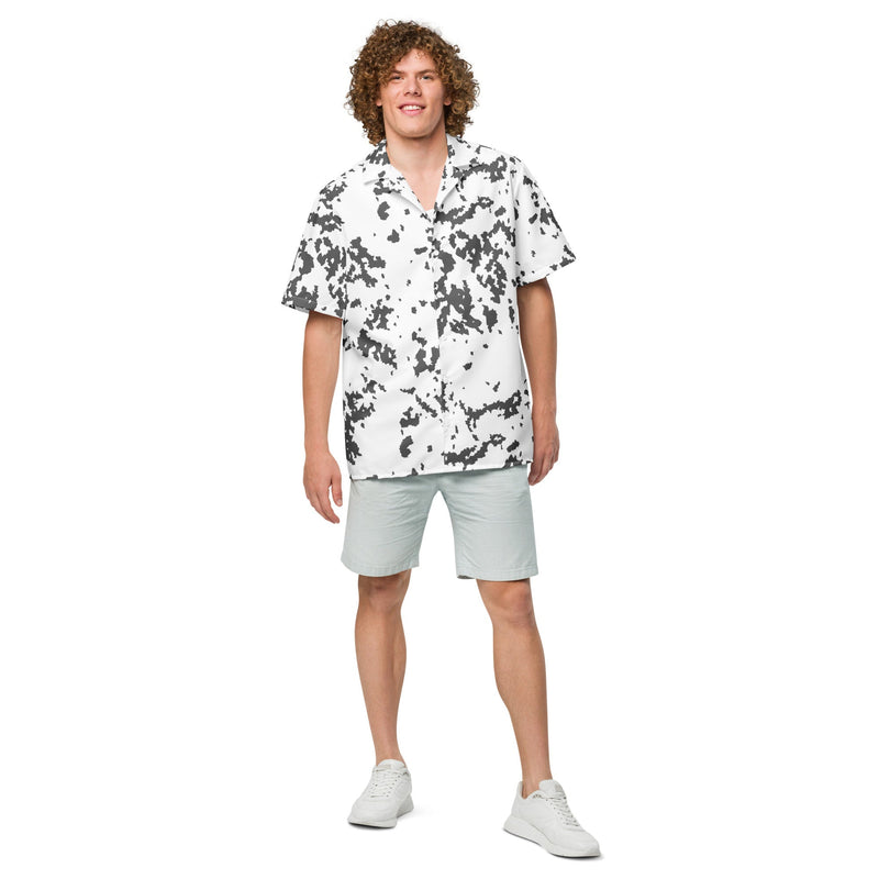 Lumikuvio Snow CAMO Unisex Short-Sleeve Button Shirt - Button-Up