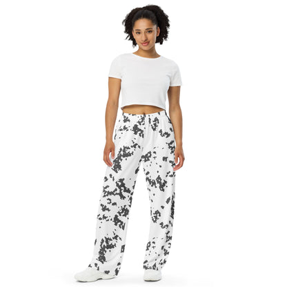 Finnish Lumikuvio Snow CAMO unisex wide leg pants Wide Pants