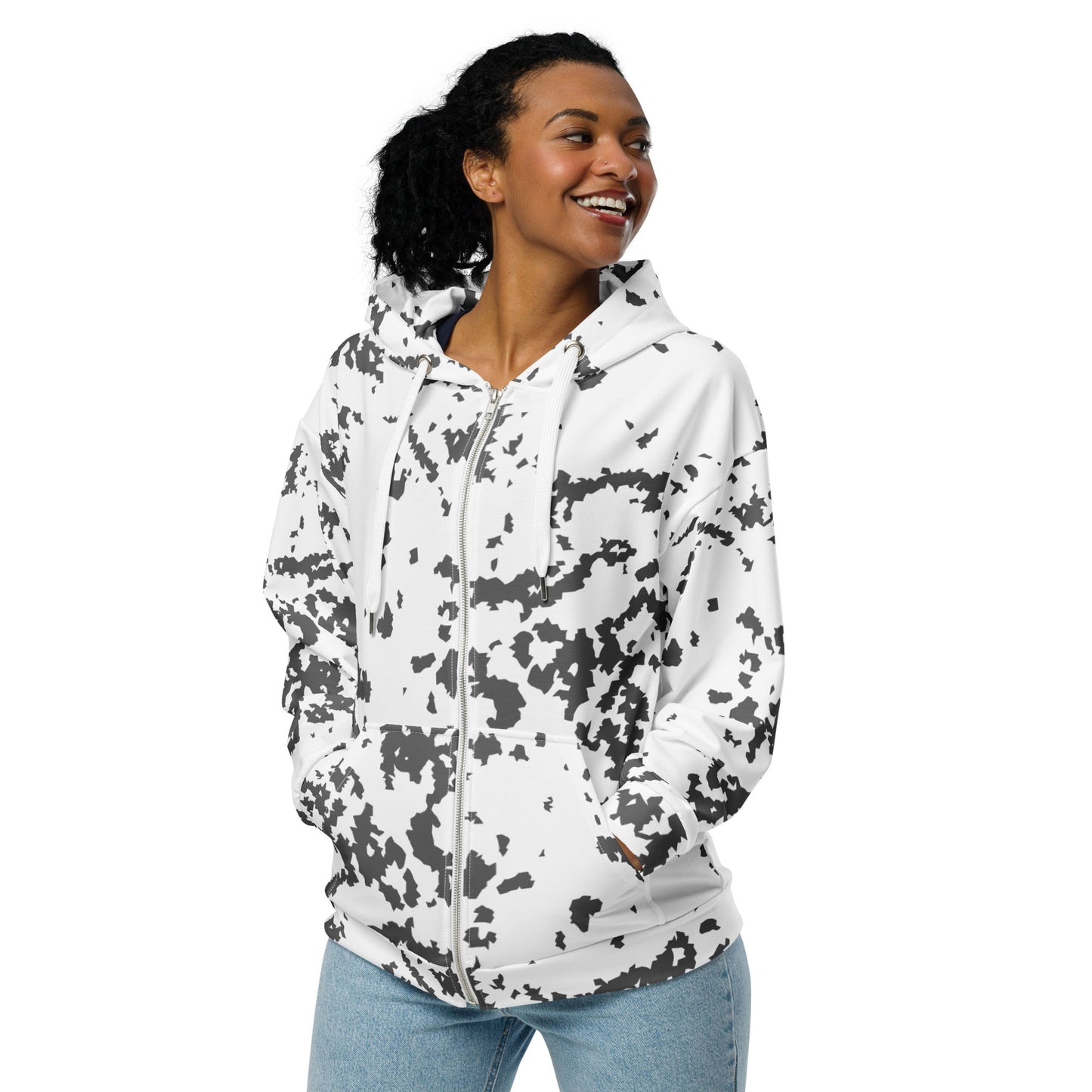 Finnish Lumikuvio Snow CAMO Unisex zip hoodie Zip Hoodies