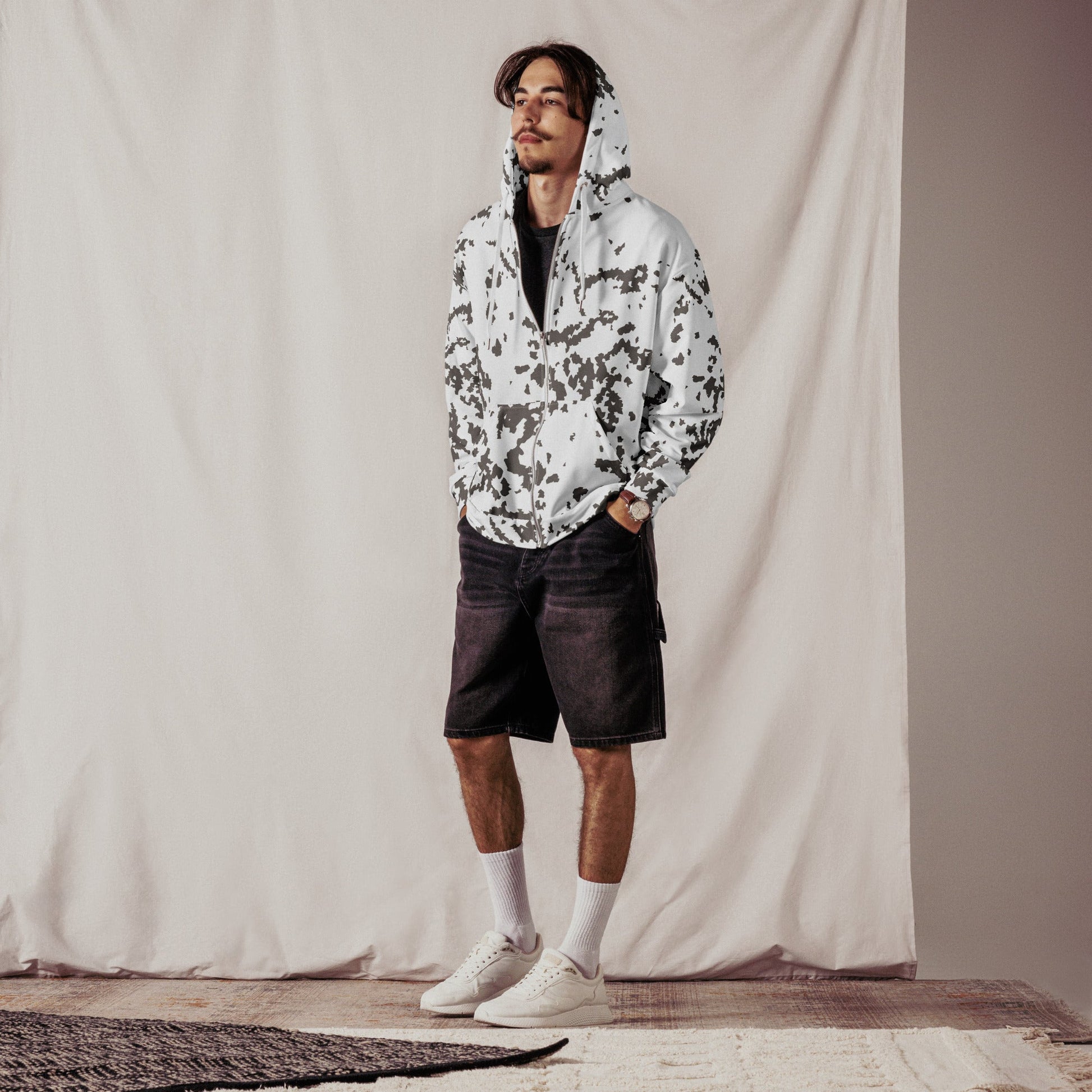 Finnish Lumikuvio Snow CAMO Unisex zip hoodie Zip Hoodies