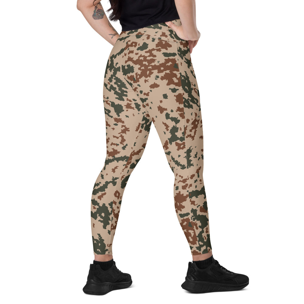 Finnish M04 Hellepuku Desert CAMO Leggings with pockets - 2XS - Womens With Pockets