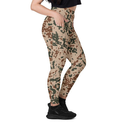 Finnish M04 Hellepuku Desert CAMO Leggings with pockets - Womens With Pockets