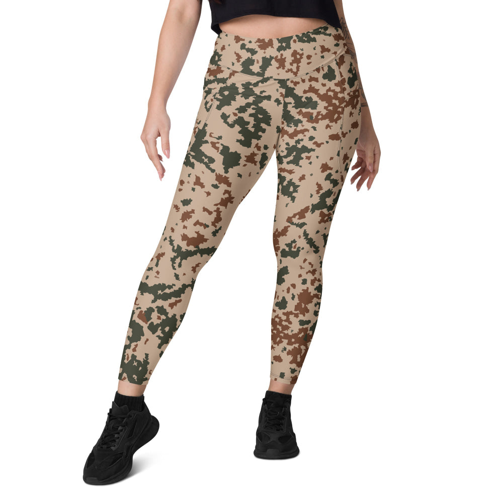 Finnish M04 Hellepuku Desert CAMO Leggings with pockets - Womens With Pockets